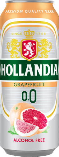 Пивной напиток Hollandia Грейпфрут светлый фильтрованный пастеризованный