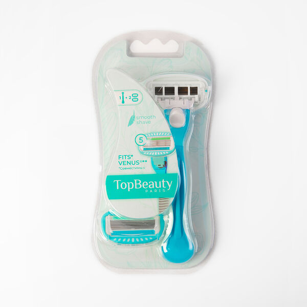 Бритва TopBeauty женская, + 2 сменные кассеты