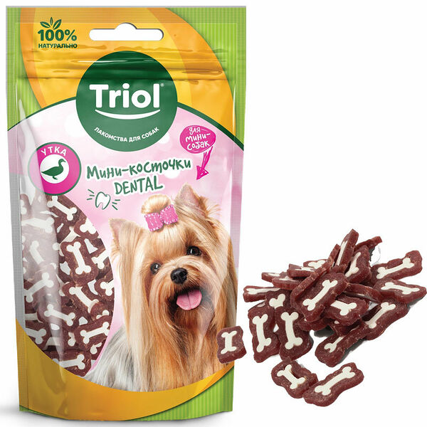 Мини-косточки Triol  DENTAL из утки, для мини-собак
