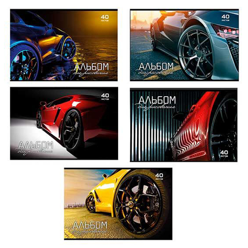 

Альбом для рисования ПЗБМ Драйв А4 40 листов скрепка 1 шт. дизайн в ассортименте