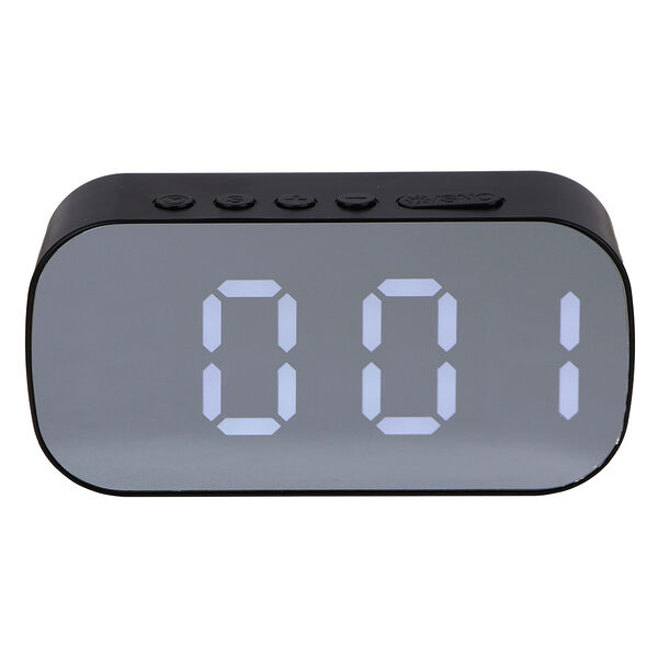 Будильник электронный, 13x6,5x3,5 см, usb/3xaaa, пластик, цвет корпуса черный