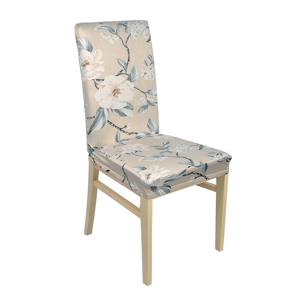Чехол на стул Цветы, 50х50х55 см, 100% полиэстер
