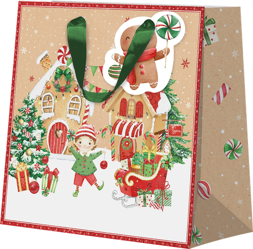 

Пакет подарочный Snow крафт, 48х40х18см, Арт. GLK