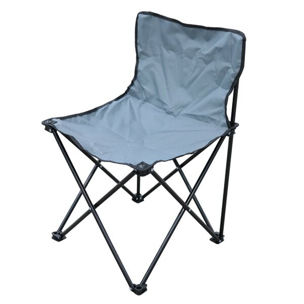 Кресло складное Кемпинговое, 45х45х70 см, без подлокотников, серый
