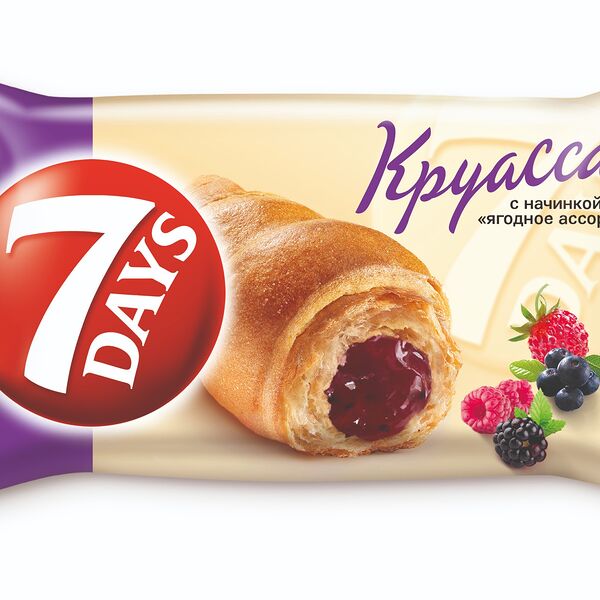 Круассан 7DAYS с начинкой Ягодное ассорти, 65 г