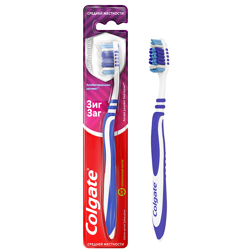

Зубная щетка Colgate ЗигЗаг средней жесткости цвет в ассортименте