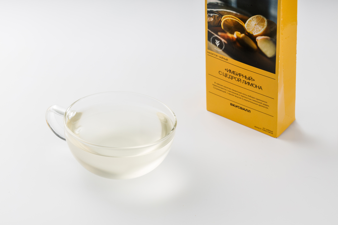 

Напиток чайный ВкусВилл Имбирный с цедрой лимона