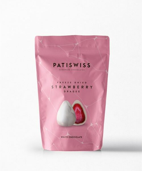 Клубника лиофилизированная в белом шоколаде 80г Patiswiss
