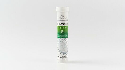 Mirolla Витамины группы B шипучие таблетки 20 штук 85г