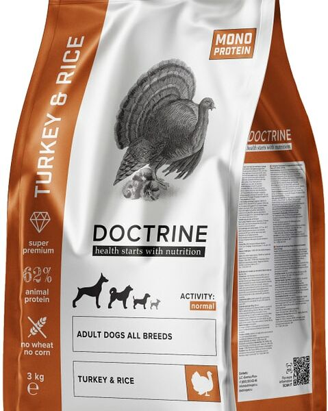 Сухой корм для собак Doctrine с индейкой и рисом 3кг