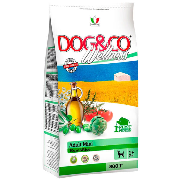 Wellness Dog&Co Adult Mini корм для взрослых собак малых пород Ветчина и рис