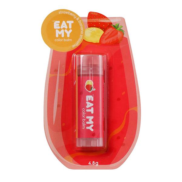 Бальзам для губ оттеночный Eat my Клубнично-банановый смузи 4.8 г