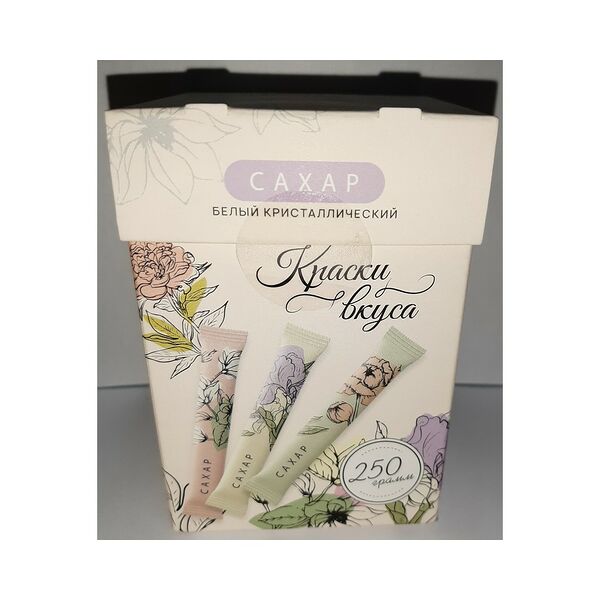 Сахар белый в стиках (5г*50)250 г ТМ Краски вкуса Скидельский сахарный к-т