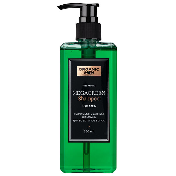 Шампунь Органик Мен Мегагрин парфюмированный для всех типов волос 250мл