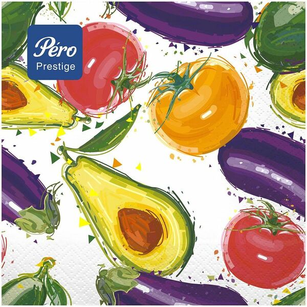 Салфетки бумажные Pero Баклажан 3-слойные 33х33 см 20 шт.