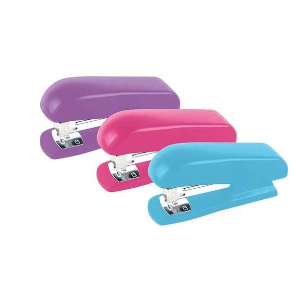 Степлер 24/б, 26/б (20л) deVente Soft Touch пласт, с бархатист покрытием ассорти 3цв, арт.4142807