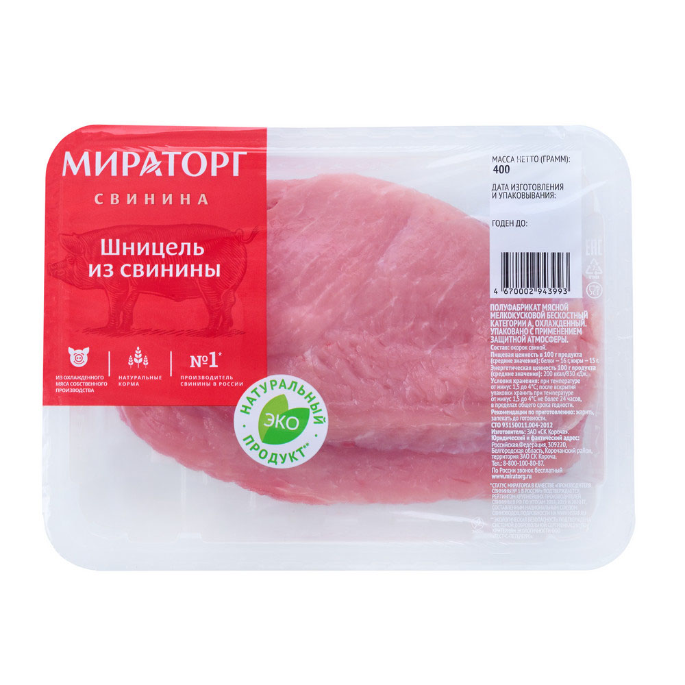 

Шницель свиной Мираторг 400 г
