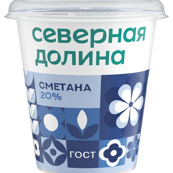 Сметана Северная долина 20% бзмж