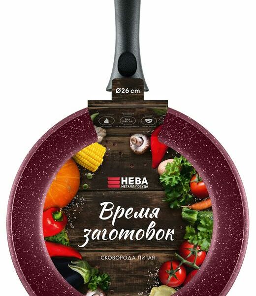 Сковорода Нева Металл Посуда Время заготовок, 26 см