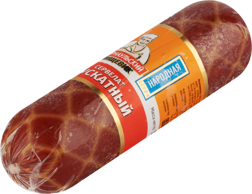 

Сервелат копчено-вареный мускатный Барнаульский пищевик