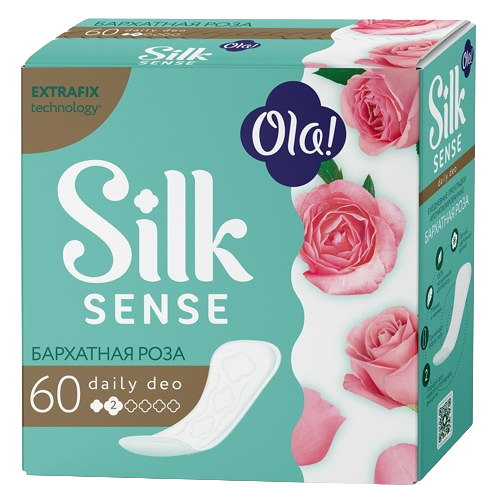 Ola! SILK SENSE DAILY DEO прокладки ежедневные Бархатная роза уп.60