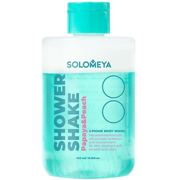 Solomeya Гель-шейк для душа с ароматом папайи и персика Shower Shake Papaya&Peach