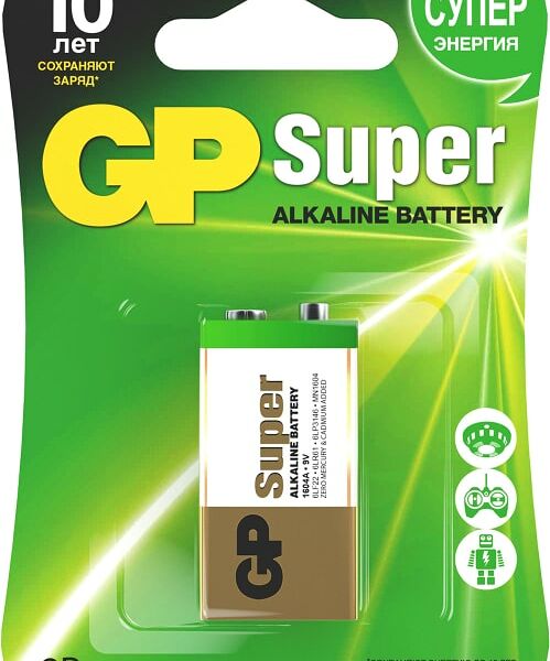 Батарейка GP Super Alkaline Крона 1604A 9B 1шт