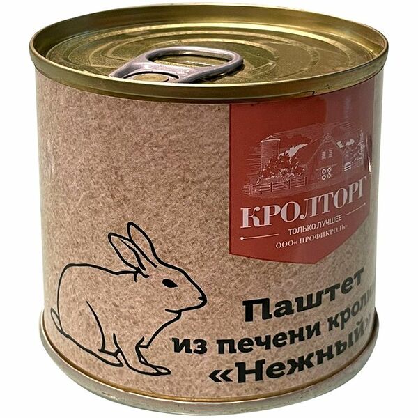 Паштет из печени кролика Кролторг Нежный, 240г