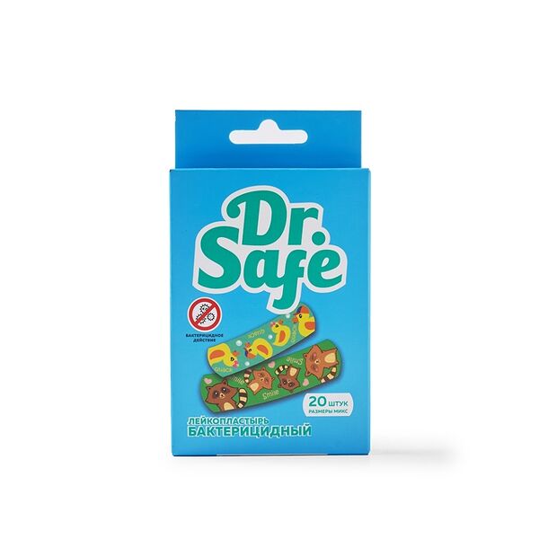 Пластырь Dr Safe детский бактерицидный №20 animal, Россия