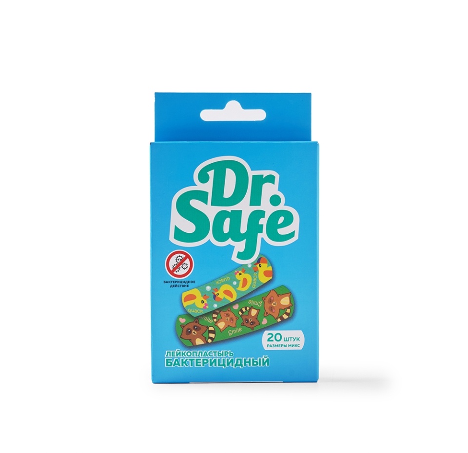 

Пластырь Dr Safe детский бактерицидный №20 animal, Россия