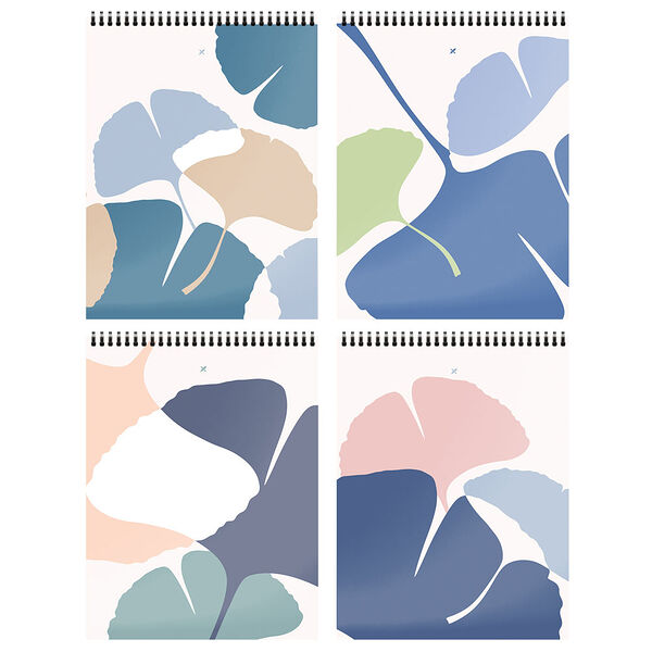 Блокнот А5 60 л. в точку LOREX PASTEL PARSLEY греб. мел. карт. soft touch, 1шт в ассортименте