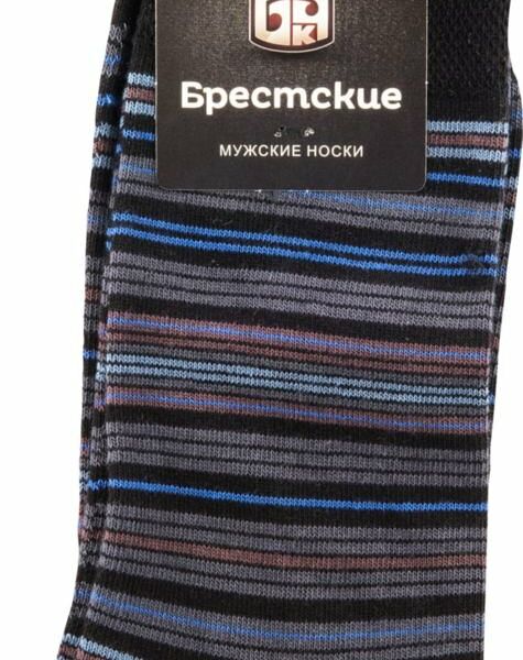 Носки мужские Classic цвет: черный в полоску, размер 27 (42-43) ТМ Брестские