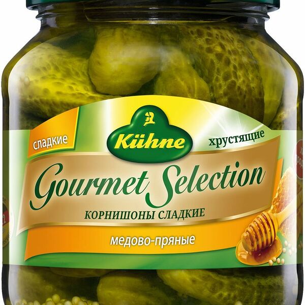 Корнишоны медово-пряные Kühne сладкие