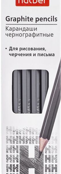 Набор карандашей чернографитных Hatber Perfect H, 12 шт.