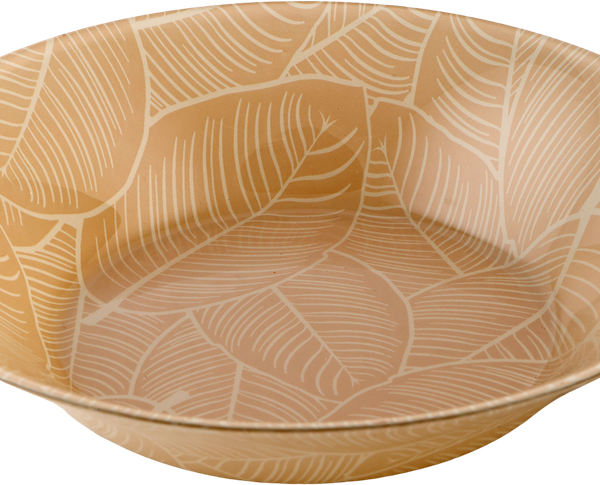 Тарелка суповая Pasabahce Leaves 22 см бежевый стекло