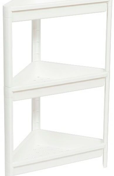 Этажерка Violet Vikea угловая 3-х ярусная белая