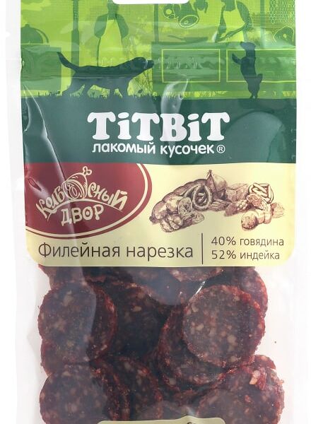 Лакомство для собак TiTBiT Колбасный двор Нарезка Филейная  80г