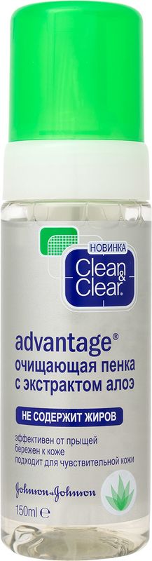 

Пенка для лица Clean&Clear Advantage очищающая с экстрактом алое 150 мл
