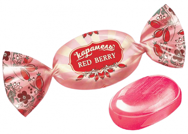 Карамель KDV Red berry ягодная барбарис, вес ~0.2 ‒ 1.0 кг
