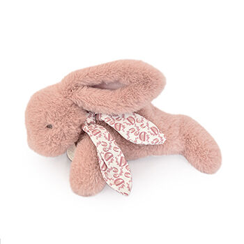 Игрушка мягкая Doudou et Compagnie Кролик лежащий цвет розовый 25см