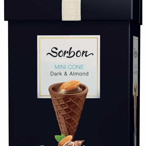 Конфеты Sorbon Мини-рожок хрустящий миндаль и воздушные зерна
