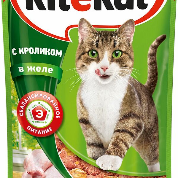 Корм для кошек Kitekat с кроликом в желе