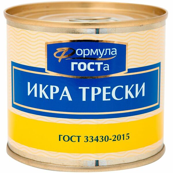 Икра трески Формула ГОСТа стерилизованная, 220 г