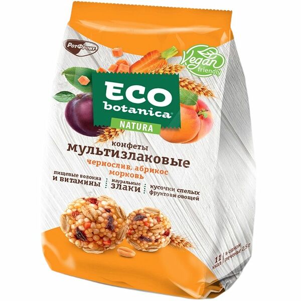 Конфеты Eco Botanica Natura мультизлаковые Чернослив-Абрикос-Морковь 80г