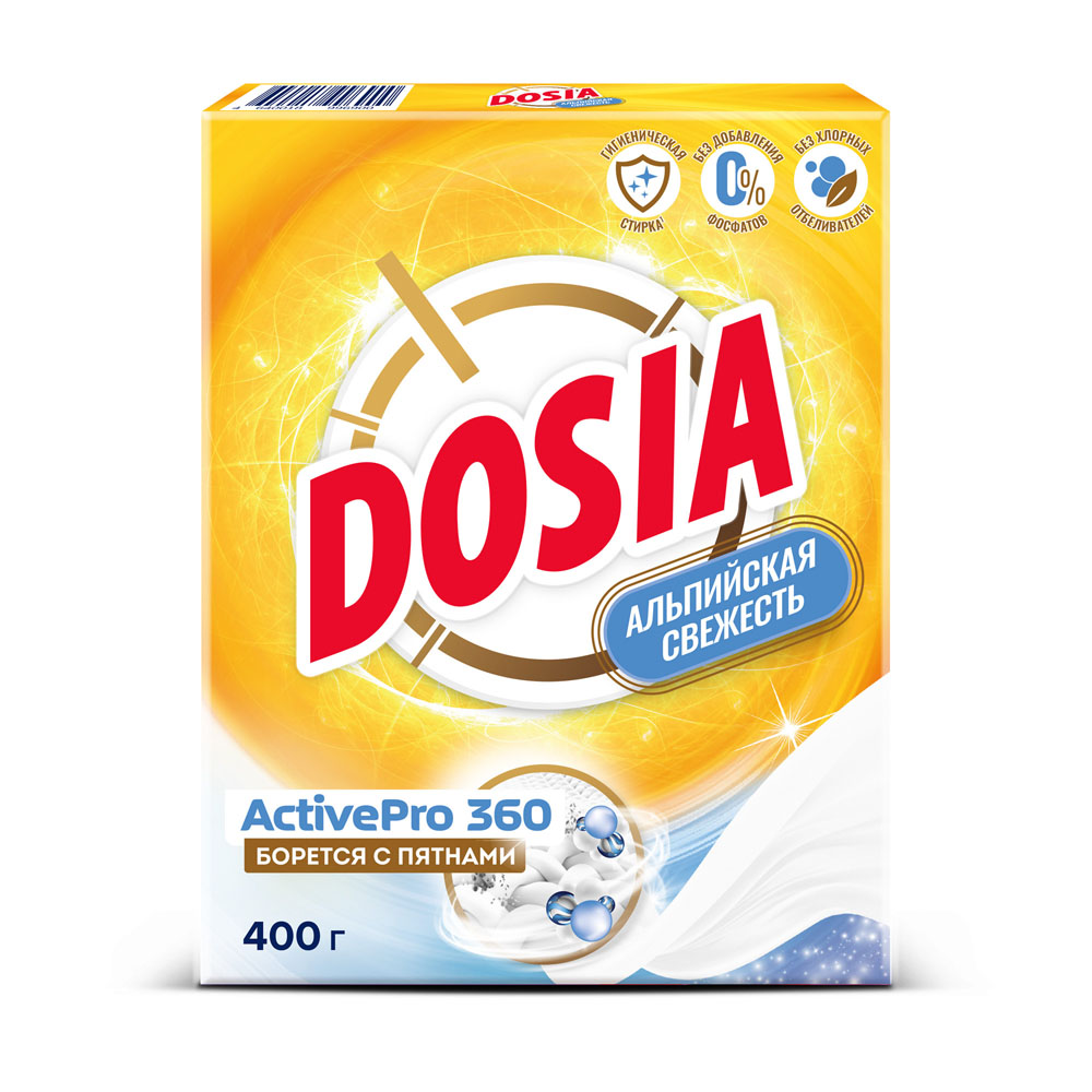 

Стиральный порошок Dosia Optima Альпийская свежесть 400 г