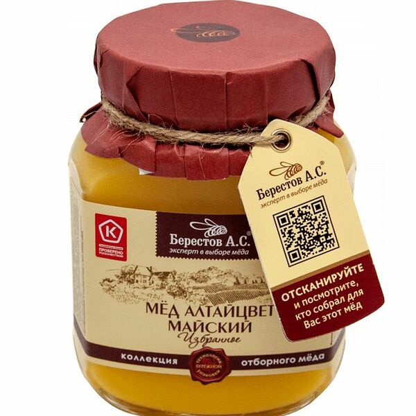 Мёд Берестов А.С. Алтайцвет избранное майский натуральный цветочный полифлорный, 500г