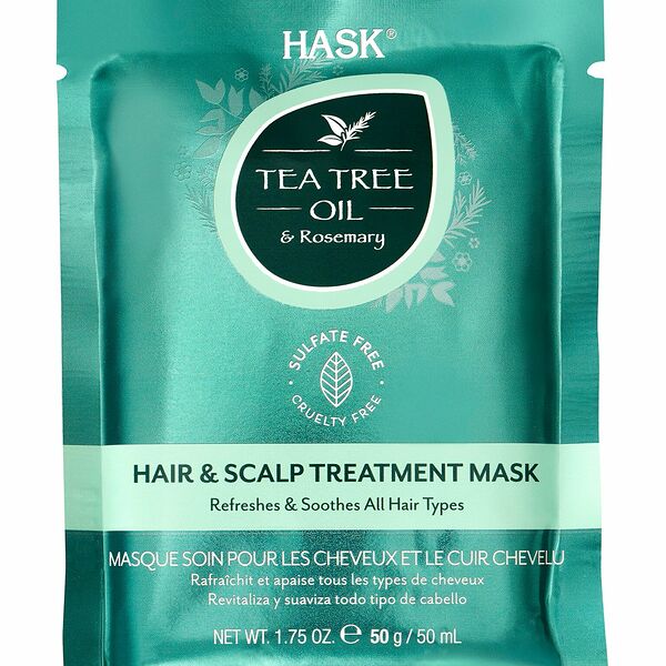 Маска для волос Hask с маслом чайного дерева и экстрактом розмарина укрепляющая, 50 г