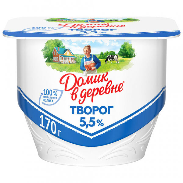 Мягкий творог Домик в деревне 5.5 % 170 г