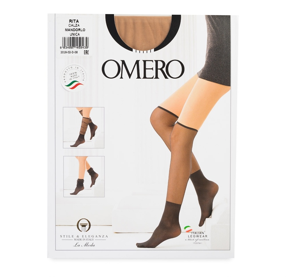 

Носки женские Omero Rita Calza цвет Mandorlo, one size