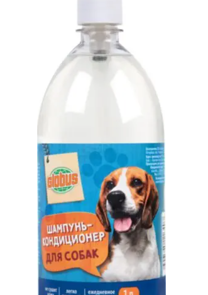 Шампунь-кондиционер для собак Глобус для шерсти любой длины, 1л